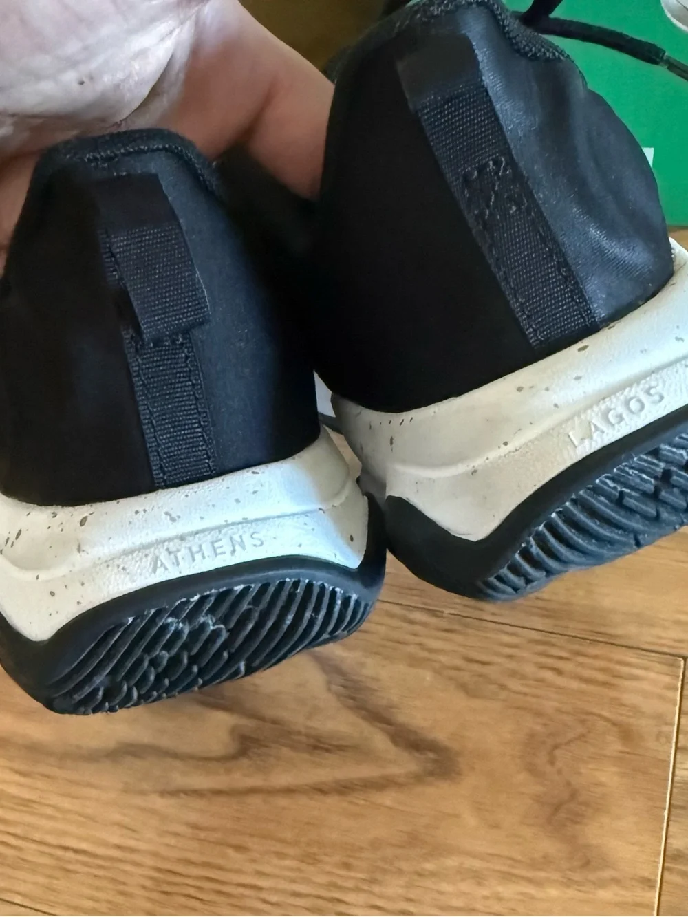 Nike Kids' White and Gold Athletic Shoes